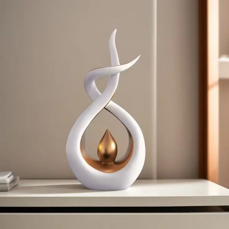 Modern Ceramic Feng Shui Wealth Ornaments - Prosperity Home Décor for Living Room, Home, Office