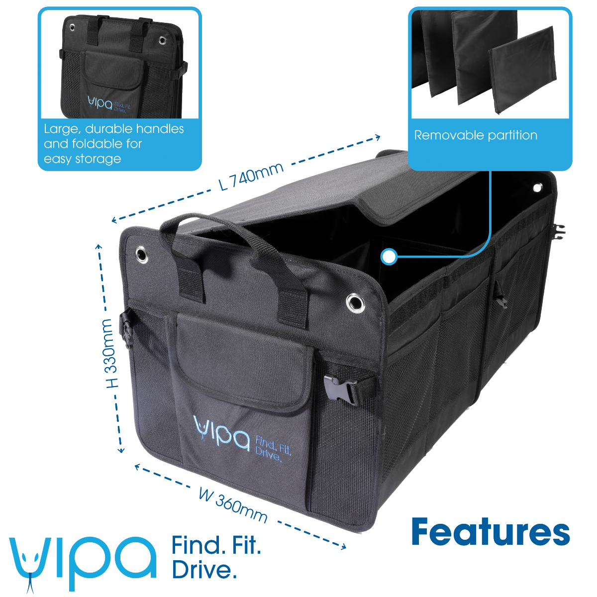 Large Universal Boot Organizer