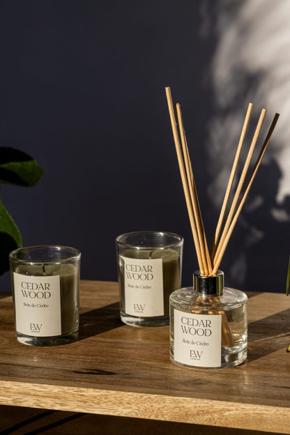 Cedarwood Diffuser and Candle Gift Set