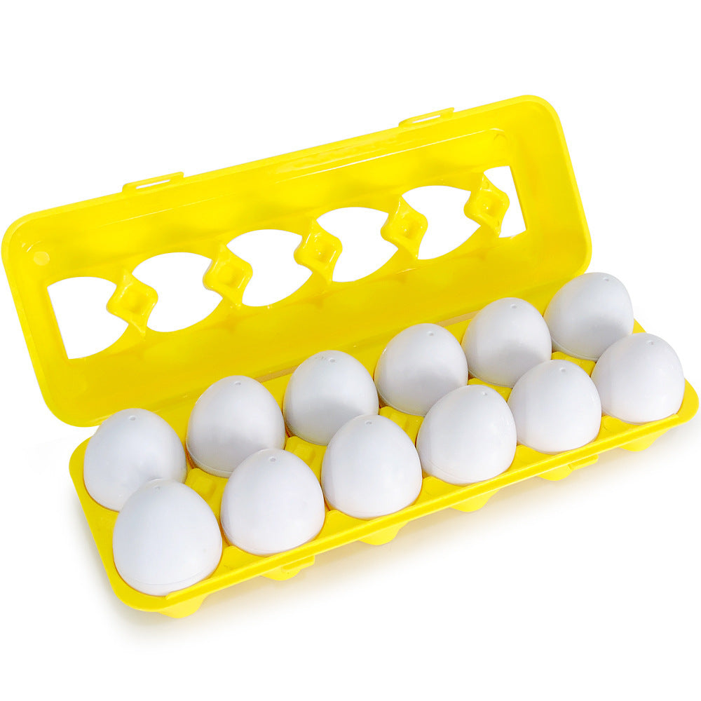 Matching Eggs Toddler Toys Educational Color & Recognition Skills Study Toys Learn Color & Shape Egg Set Age 2 Years