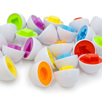 Matching Eggs Toddler Toys Educational Color & Recognition Skills Study Toys Learn Color & Shape Egg Set Age 2 Years