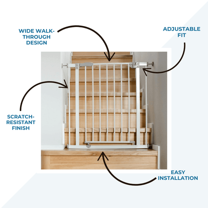 2x FYLO Baby Safety Stair Gate Pressure Fit  Extra Wide