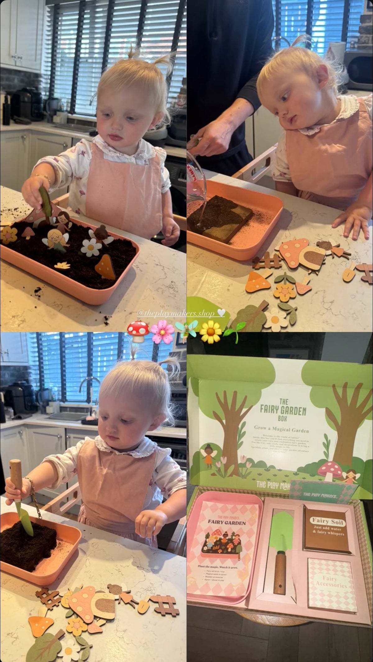 Fairy Gardening Kit for kids | Sensory Play set with Apron,Tray, Shovel, Fairies, Soil & Seeds | The Playmakers Co