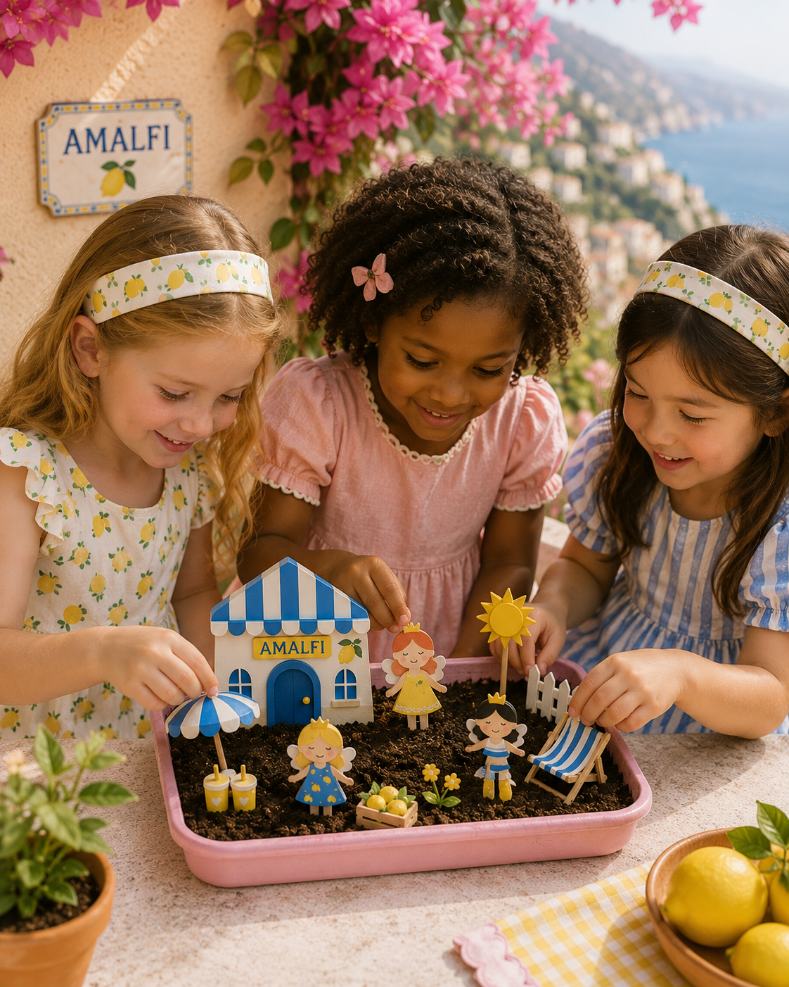 Fairy Gardening Kit for kids | Sensory Play set with Apron,Tray, Shovel, Fairies, Soil & Seeds | The Playmakers Co