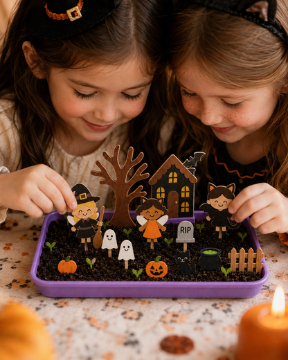 Fairy Gardening Kit for kids | Sensory Play set with Apron,Tray, Shovel, Fairies, Soil & Seeds | The Playmakers Co