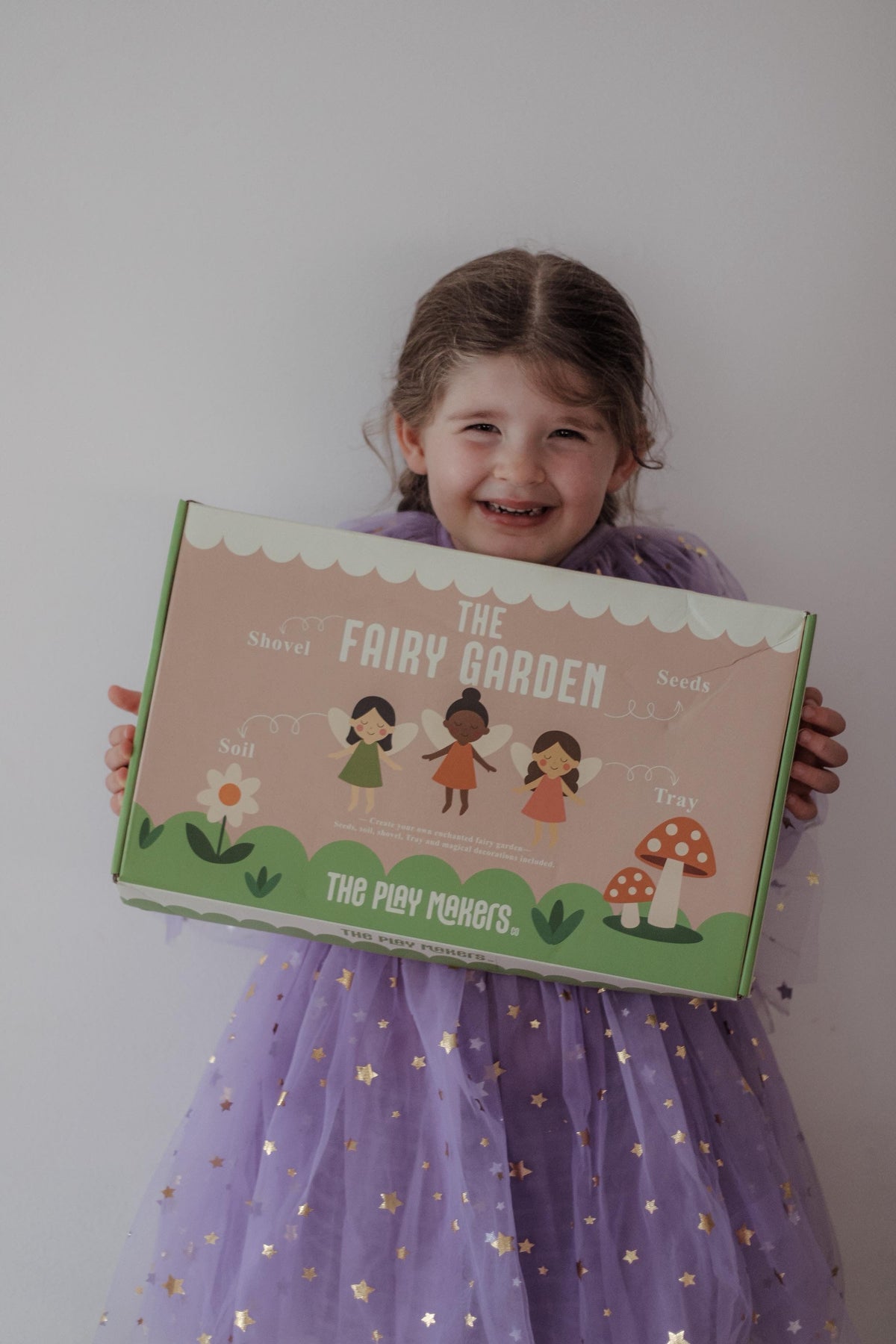 Fairy Gardening Kit for kids | Sensory Play set with Apron,Tray, Shovel, Fairies, Soil & Seeds | The Playmakers Co