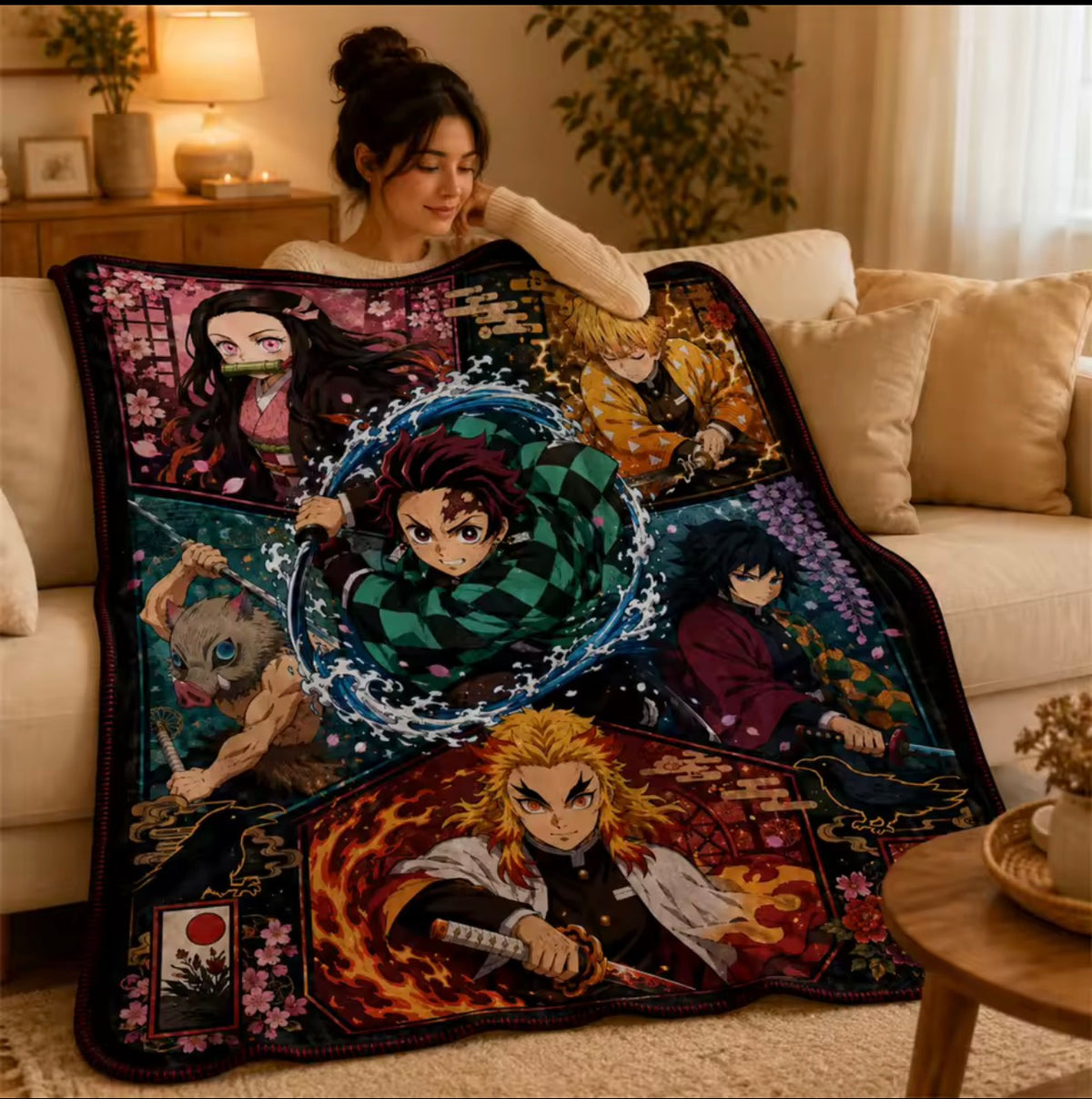 Demon Slayer Soft Blanket