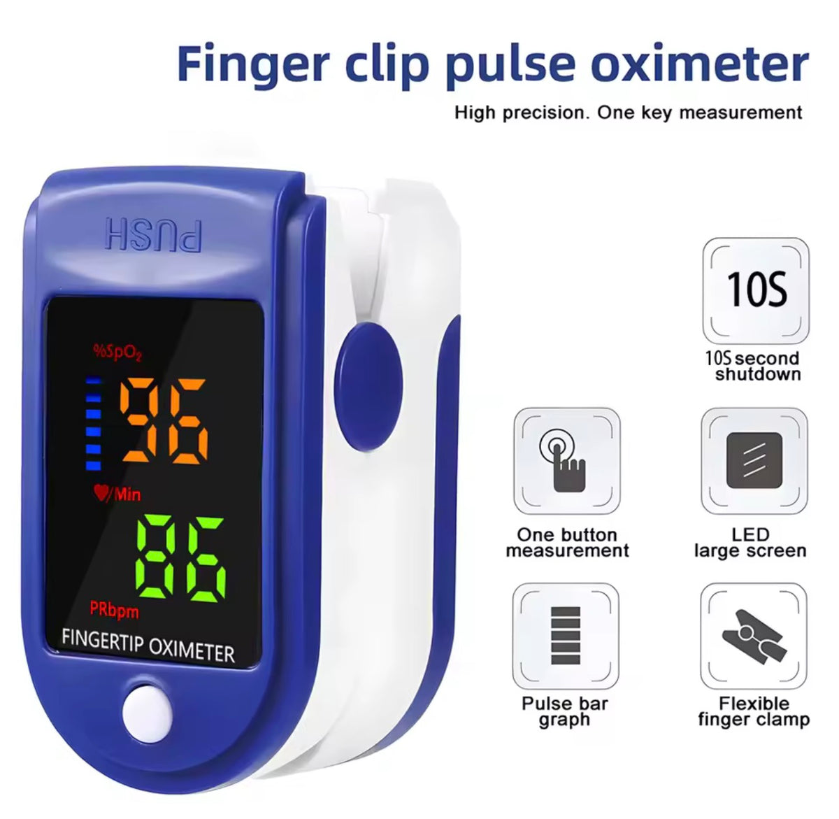 Digital Infrared Thermometer Forehead Body (Non-Contact) Thermometer And Portable Finger Pulse Oximeter Blood Oxygen
