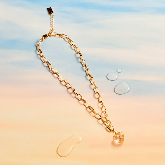 Official Love Island Shop - Glitter Puff Heart Necklace
