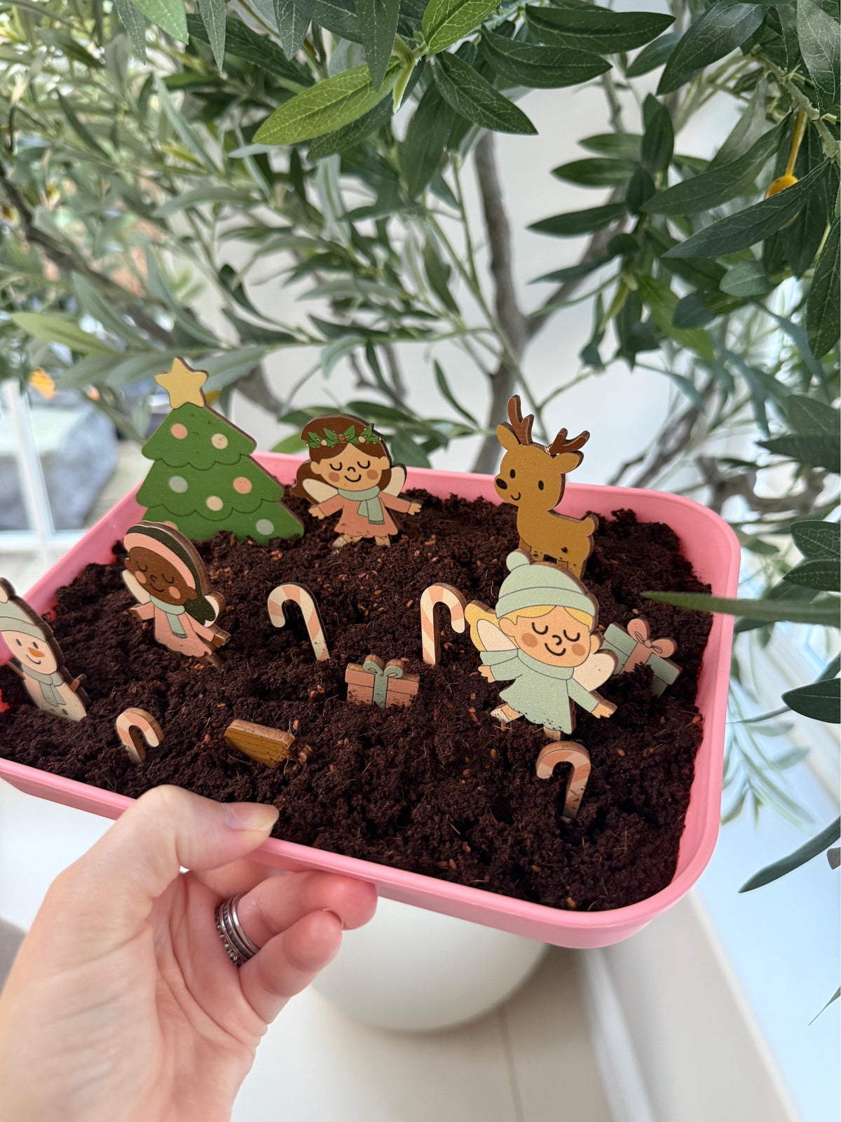 Fairy Gardening Kit for kids | Sensory Play set with Apron,Tray, Shovel, Fairies, Soil & Seeds | The Playmakers Co