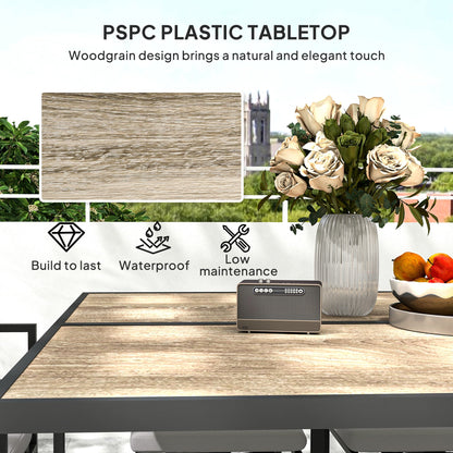 Outsunny 8 Seater Garden Dining Set, Cube Garden Furniture with Cushions