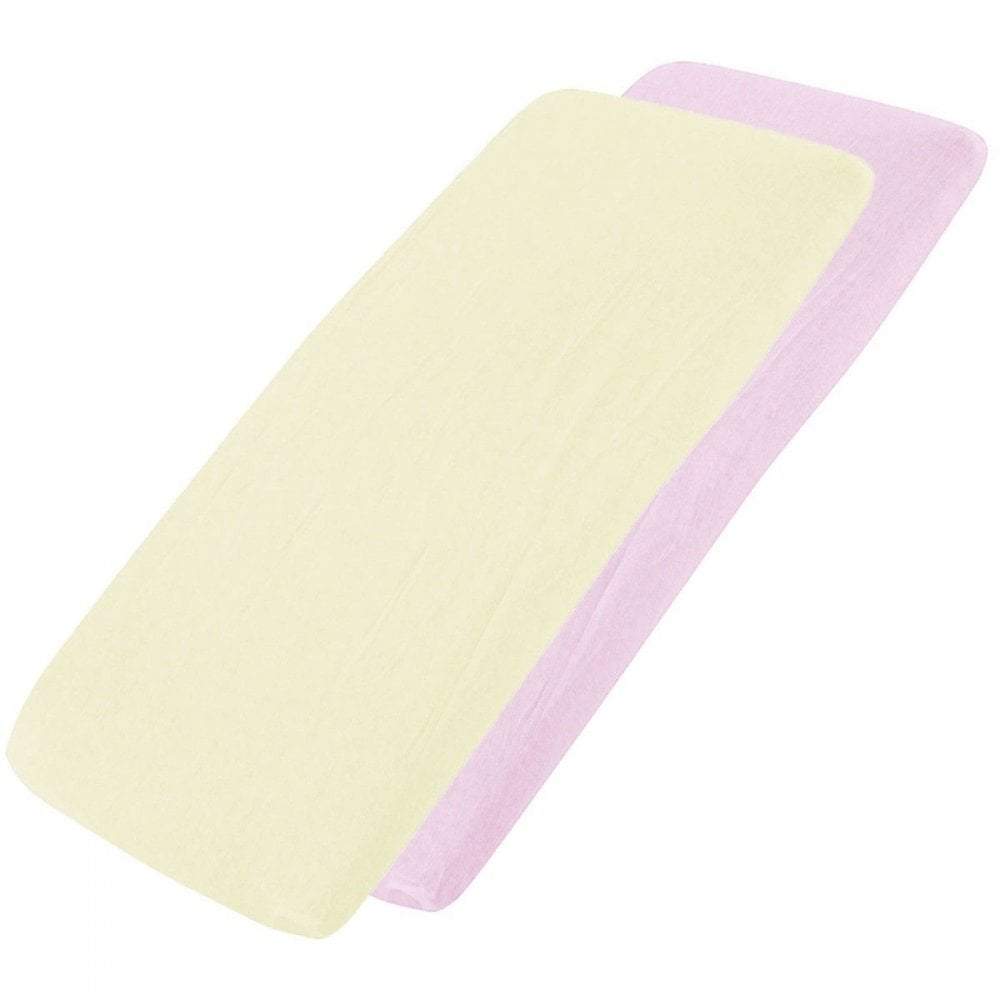 Crib Jersey Fitted Sheets 100% Cotton 40x90cm - Pack Of 4 - Fits All Models