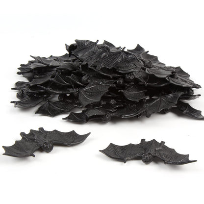 FINGOOO Plastic Bats Halloween – 36pcs Mini Bats for Decor, Party Favors & Pranks