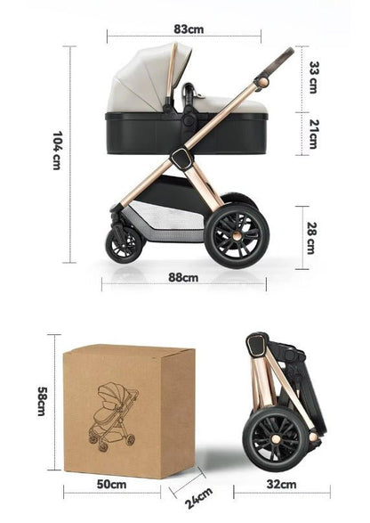 For Your Little One Cruise 3 In 1 Travel System With Car Seat - Dune Beige (Free Cupholder And Seat Liner Included!)