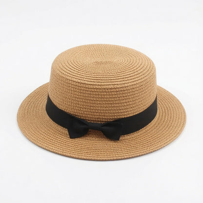 2pcs/Set Travel Raffia Tote Bag & Straw Hat - Fashion Woven Straw Hat Beach Bag Set
